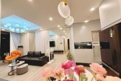 phòng khách căn hộ 2 phòng ngủ Sky Forest Ecopark view biệt thự đảo