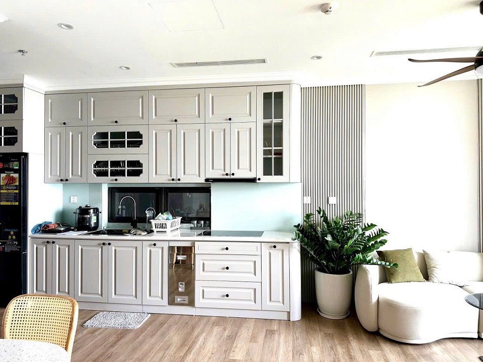 khu bếp căn 2 phòng ngủ swanlake onsen ecopark