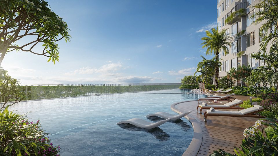 bể bơi chung cư Forest Onsen 