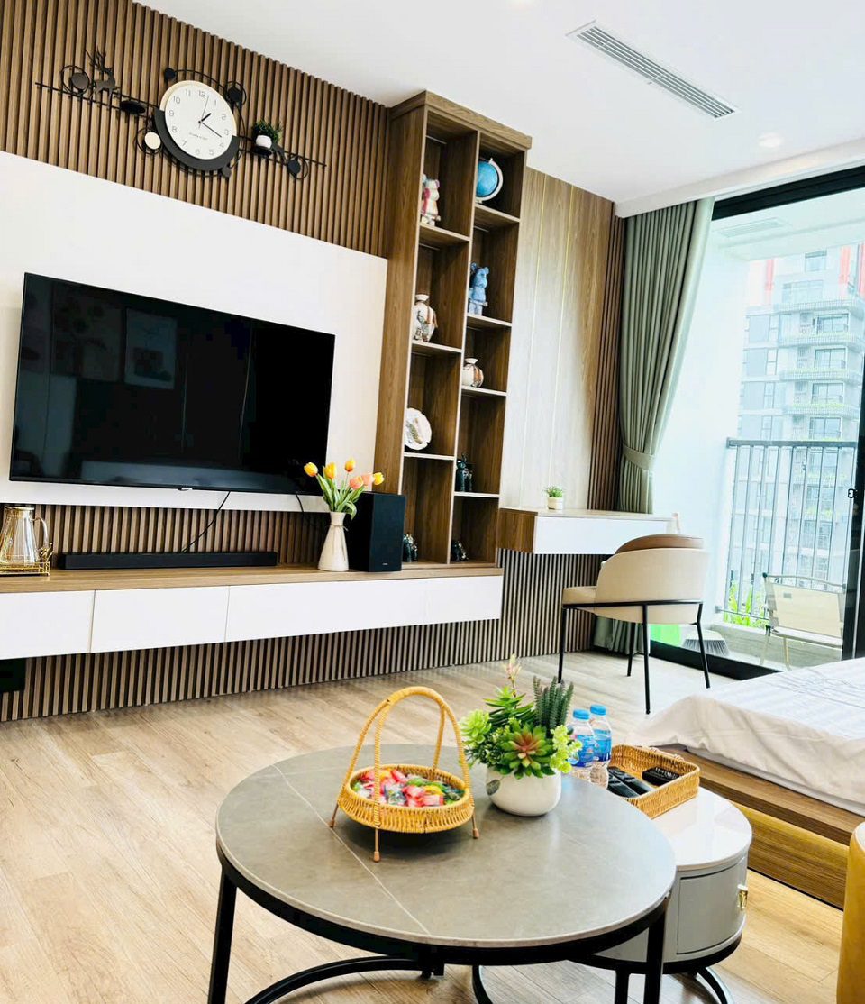 cho thuê căn hộ studio view hồ thiên nga