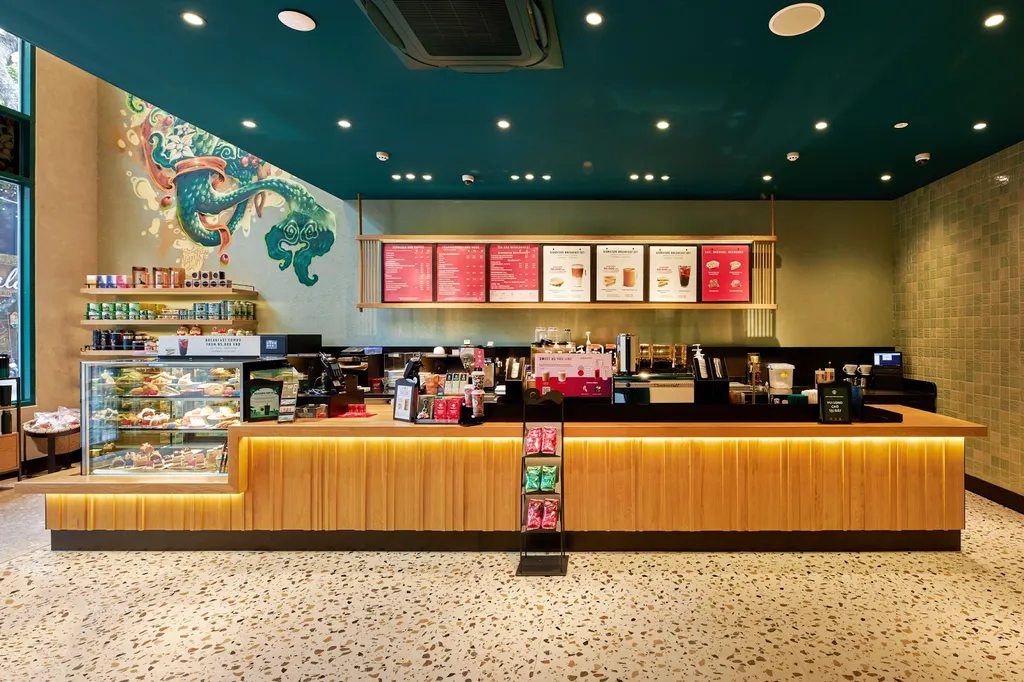 quầy Order Và Menu starbuck ecopark