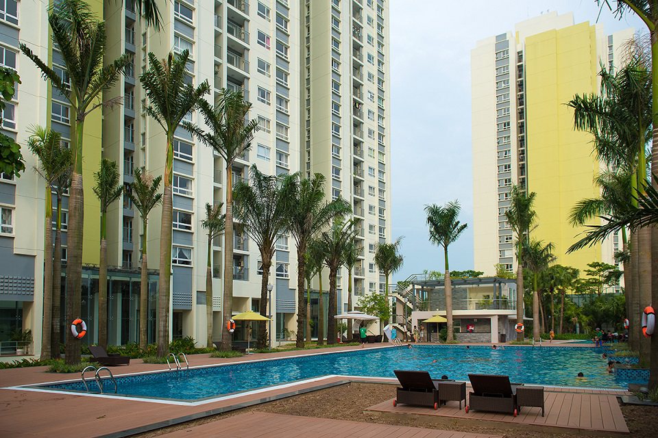 tiện ích bể bơi cho cư dân chung cư Rừng Cọ Ecopark
