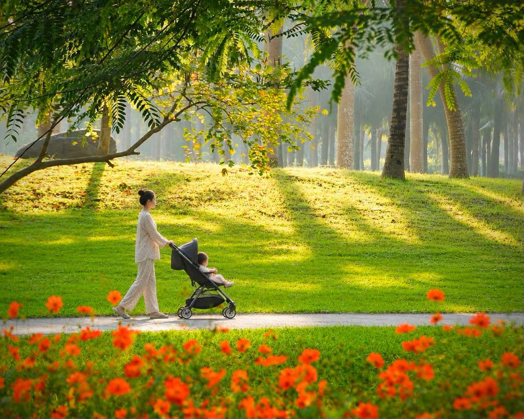 cung đường dạo bộ đẹp nhất Ecopark